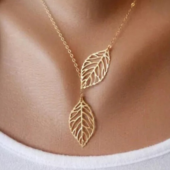 Jewelry - Gold Filled Double Leaf Necklace